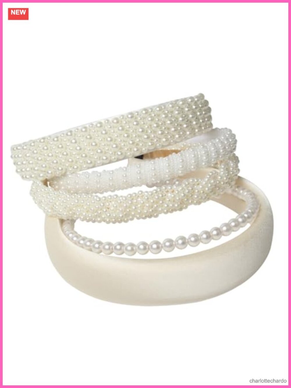 Pearl Headbands Set for Women Girls Dainty Hair Accessories 5 Pack